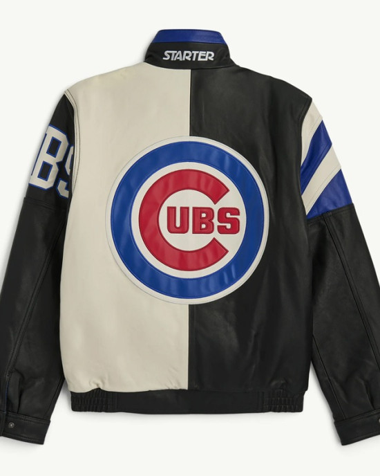 Chicago Cubs Retro Full Zip Leather Jacket