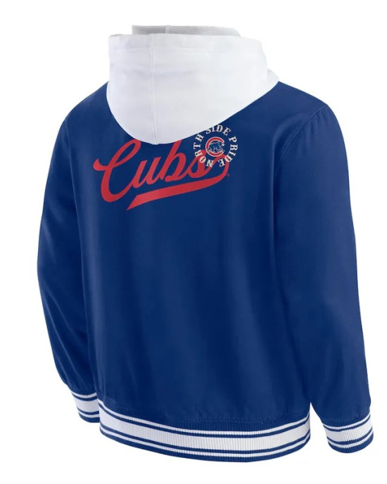 Chicago Cubs Royal Cotton Hooded Jacket