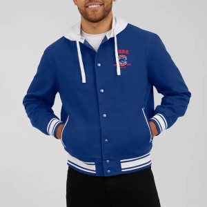 Chicago Cubs Royal Cotton Hooded Jacket