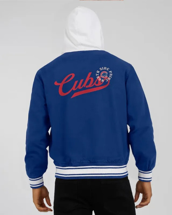 Chicago Cubs Royal Cotton Hooded Jacket