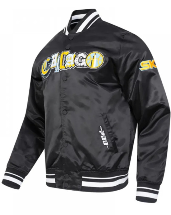 Chicago Sky City Ransom Classic Rib Satin Jacket Chicago Sky City Ransom Classic Rib Satin Jacket