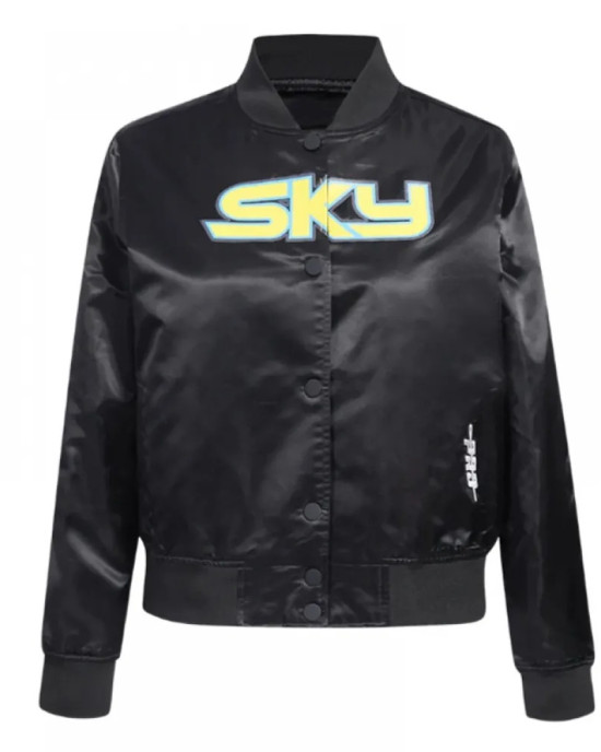 Chicago Sky Classic Essentials Black Satin Jacket Chicago Sky Classic Essentials Black Satin Jacket