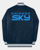 Chicago Sky Navy Satin Jacket