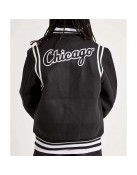 Chicago White Sox Comiskey Park Black Varsity Jacket