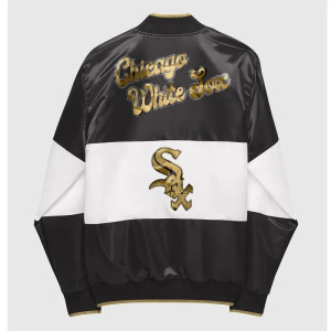 Chicago White Sox Ty Mopkins Black and White Satin Jacket