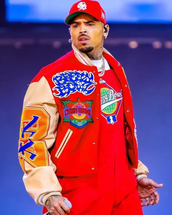 Chris Brown Breezy Bowl 2025 Varsity Jacket 20th Anniversary Chris Brown Breezy Bowl 2025 Varsity Jacket 20th Anniversary