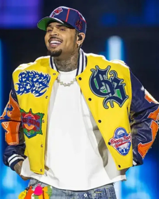 Chris Brown Breezy Bowl 2025 Varsity Jacket 20th Anniversary Chris Brown Breezy Bowl 2025 Varsity Jacket 20th Anniversary