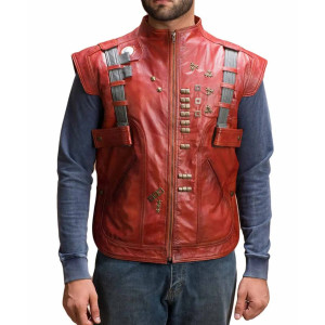 Chris Pratt Guardians of The Galaxy Leather Vest