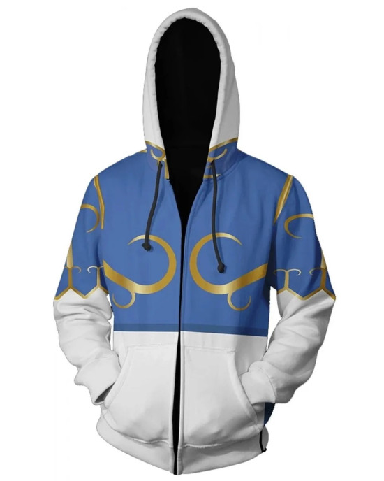 Chun Li Street Fighter Fleece Hoodie Chun Li Street Fighter Fleece Hoodie