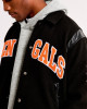 Cincinnati Bengals Black Varsity Bomber Wool Jacket
