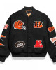 Cincinnati Bengals Pennant Black Varsity Wool Jacket