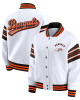 Cincinnati Bengals Snap Front White Fleece Jacket