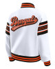 Cincinnati Bengals Snap Front White Fleece Jacket