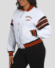 Cincinnati Bengals Snap Front White Fleece Jacket