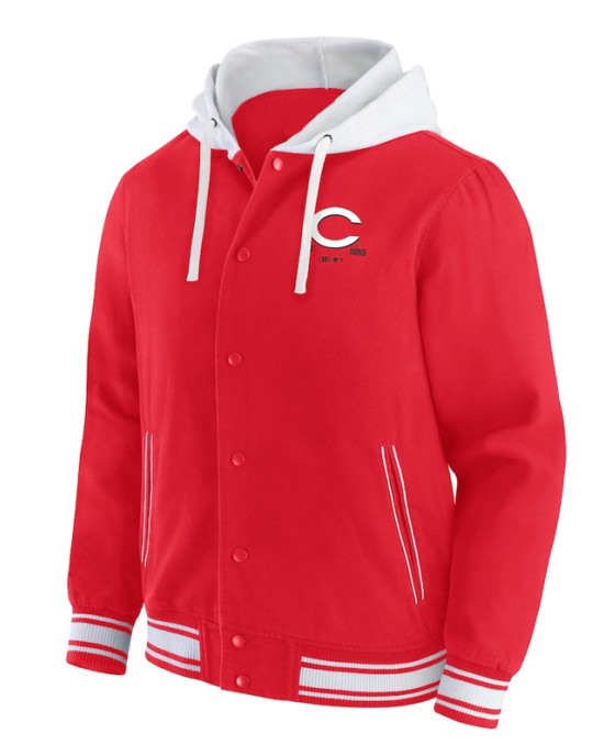 Cincinnati Reds Red Cotton Hooded Jacket