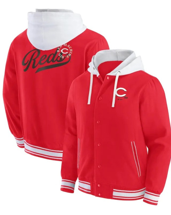 Cincinnati Reds Red Cotton Hooded Jacket