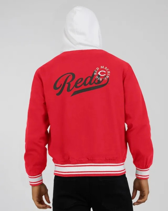 Cincinnati Reds Red Cotton Hooded Jacket