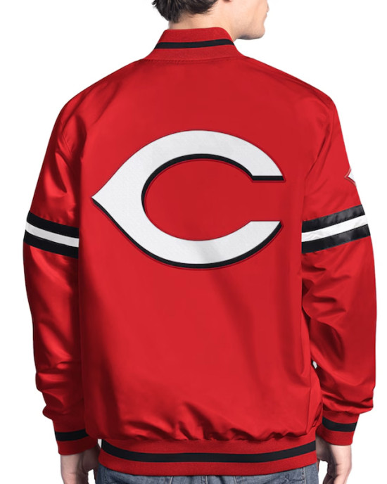 Cincinnati Reds Varsity Scout Satin Jacket Cincinnati Reds Varsity Scout Satin Jacket
