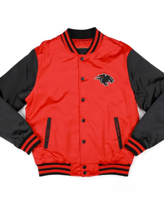 Clark Atlanta Baseball Red and Black Full-Snap Satin Jacket Clark Atlanta Baseball Red and Black Full-Snap Satin Jacket