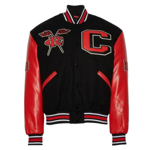 Clark Atlanta University Wool and Leather Varsity Jacket