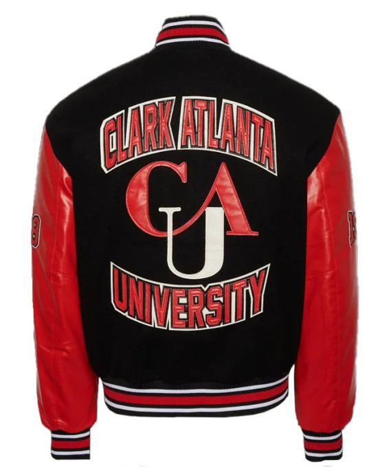 Clark Atlanta University Wool and Leather Varsity Jacket