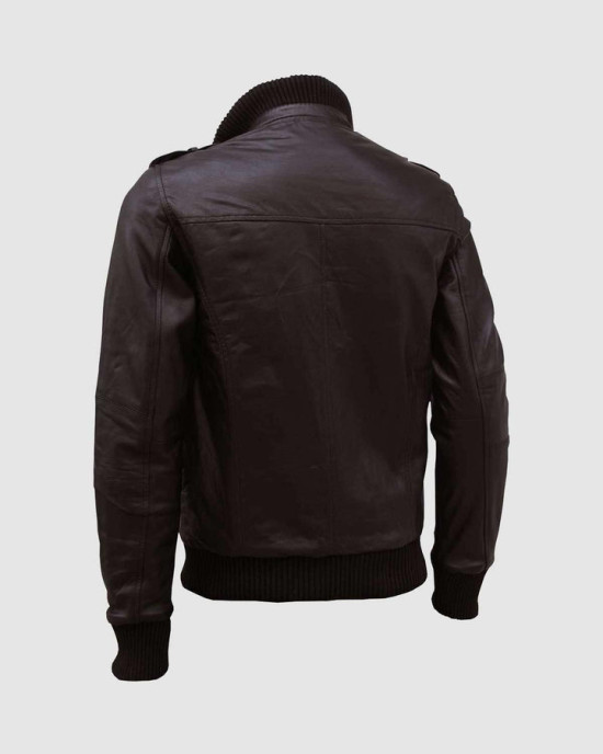 Classic Bomber Leather Jacket Classic Bomber Leather Jacket