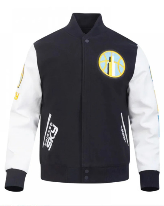 Classic Chenille Chicago Sky Varsity Jacket
