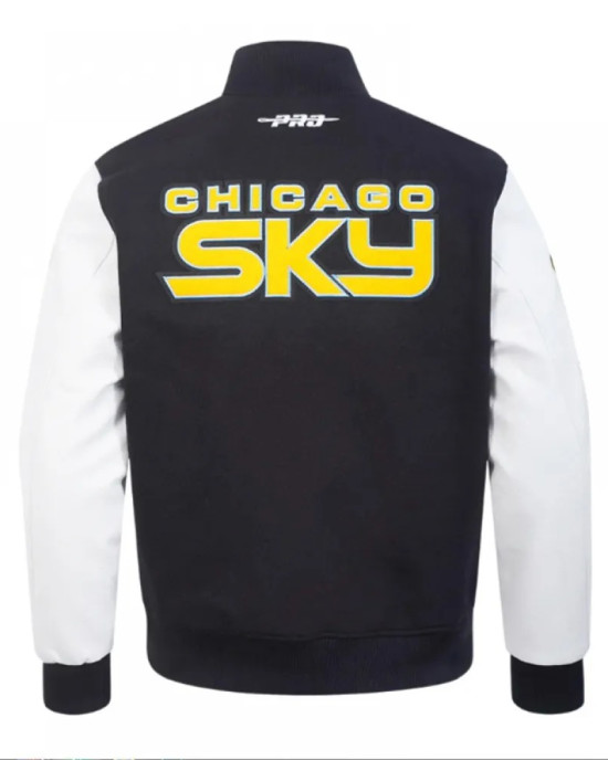 Classic Chenille Chicago Sky Varsity Jacket