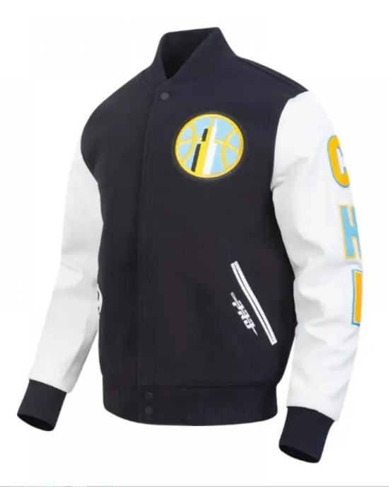 Classic Chenille Chicago Sky Varsity Jacket