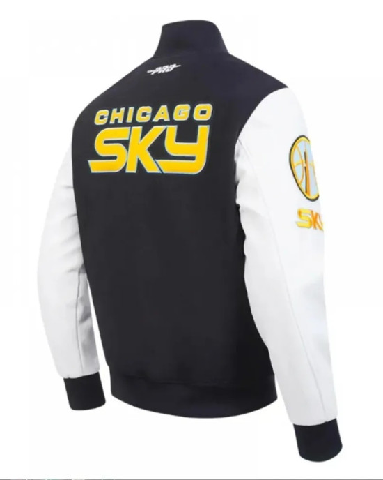 Classic Chenille Chicago Sky Varsity Jacket