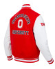 Classic Ohio State University Red and White Wool Varsity Jacket Classic Ohio State University Red and White Wool Varsity Jacket