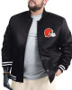 Cleveland Browns Adaptive Team Graphic Varsity Satin Jacket