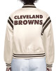 Cleveland Browns Cream Full Count Satin Jacket