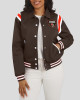Cleveland Browns Lightweight Brown Varsity Satin Jacket