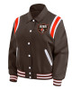 Cleveland Browns Lightweight Brown Varsity Satin Jacket