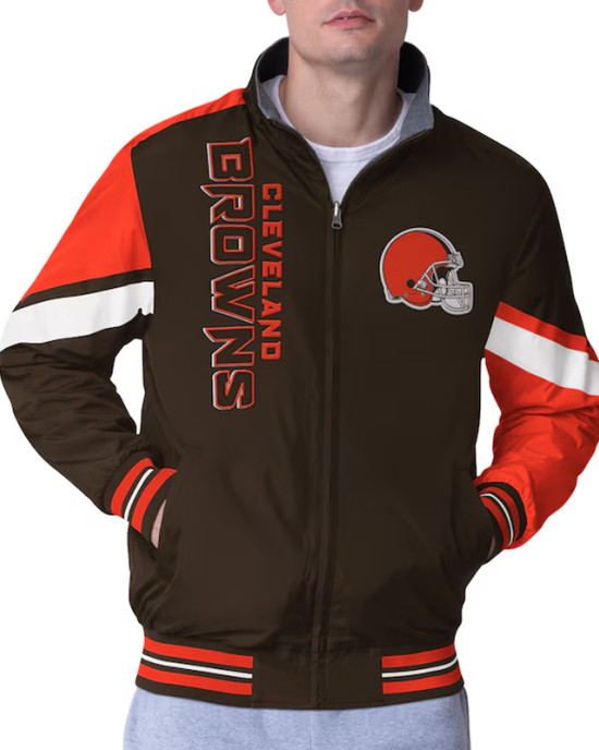 Cleveland Browns Strong Arm Brown Full-Zip Jacket Cleveland Browns Strong Arm Brown Full-Zip Jacket