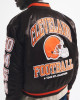 Cleveland Browns Varsity Bomber Full-Snap Satin Jacket
