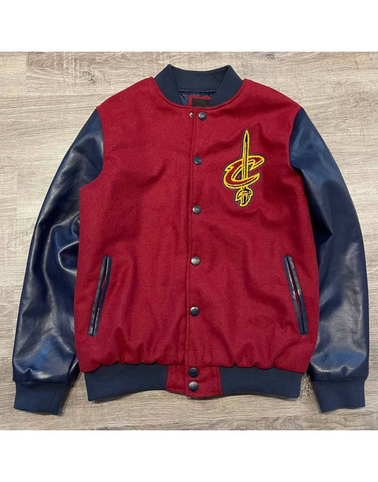 Cleveland Cavaliers Red and Navy Varsity Jacket