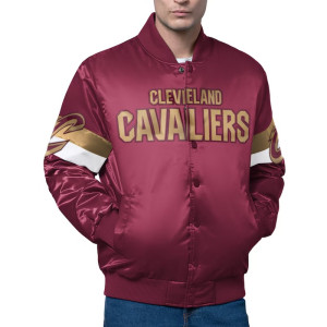 Cleveland Cavaliers Triple Option Varsity Satin Jacket