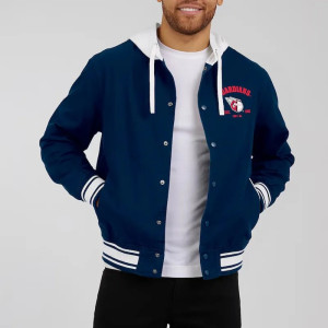 Cleveland Guardians Navy Cotton Hooded Jacket