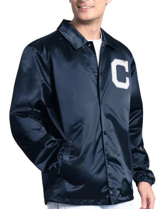 Cleveland Guardians Point Man Coaches Navy Jacket