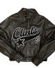 Clints Black Real Leather Jacket