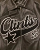 Clints Black Real Leather Jacket