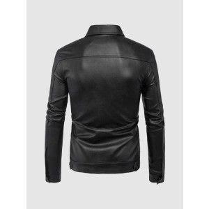Collared Leather Jacket