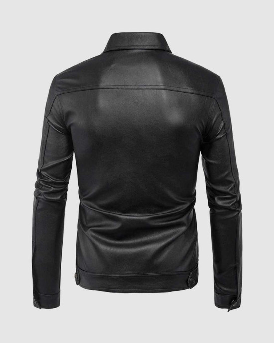 Collared Leather Jacket Collared Leather Jacket