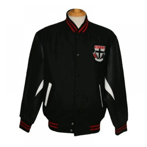 Collegiate St Kilda Saints Black Varsity Jacket