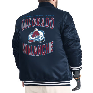 Colorado Avalanche Adaptive Bold Logo Varsity Satin Jacket