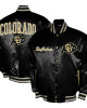 Colorado Buffaloes Club Black Satin Varsity Jacket