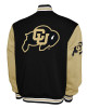 Colorado Buffaloes Fleece Black and Beige Varsity Jacket