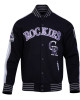 Colorado Rockies Eggshell/Black Game Day Jacket with Current Logo Colorado Rockies Eggshell/Black Game Day Jacket with Current Logo
